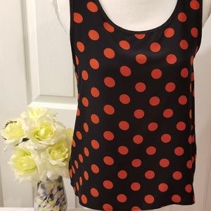 Elodie Navy Blue/Brick Red Polka dDtted Blouse